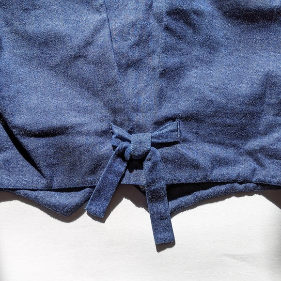 Denim Floral Vest - Picture 3 of 3